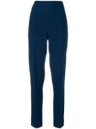 Moschino Pre-owned High-rise Tapered Trousers - Blue