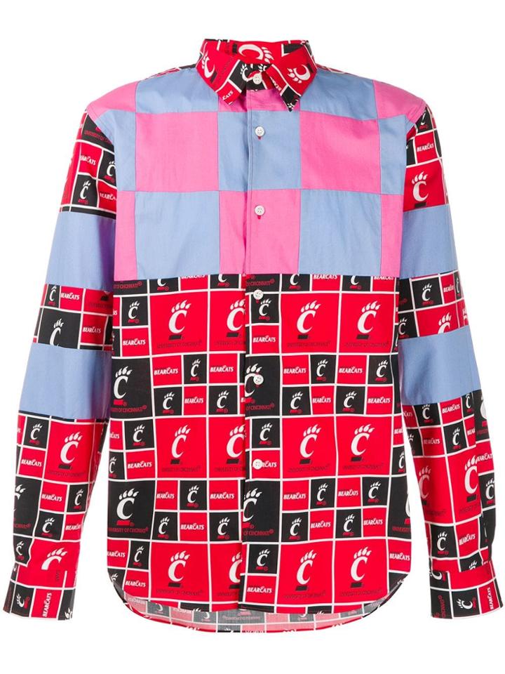 Comme Des Garçons Shirt Boys Contrast Panel Shirt - Red