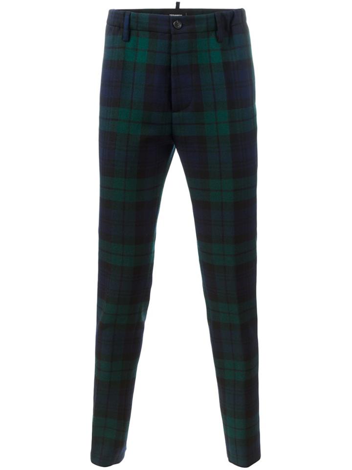 Dsquared2 Tartan Trousers - Green