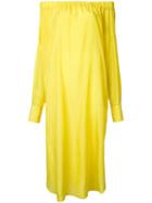 08sircus Off The Shoulder Dress, Women's, Size: 36, Yellow/orange, Silk/cupro