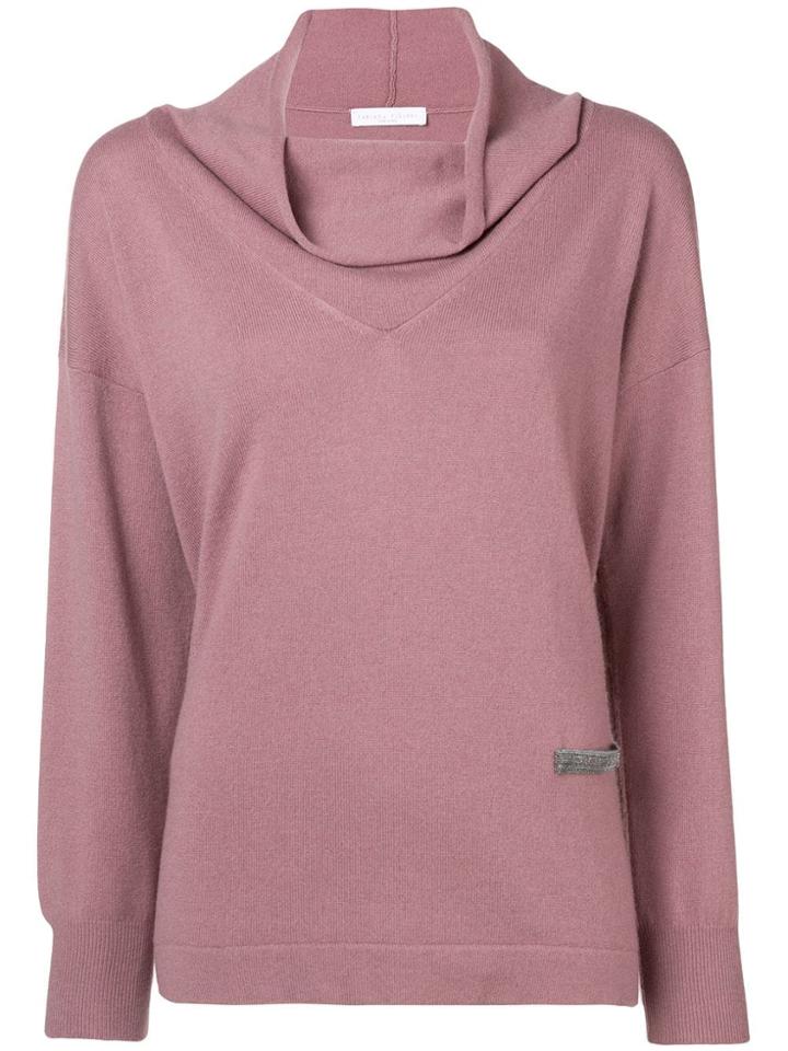 Fabiana Filippi Cowl Neck Jumper - Pink & Purple