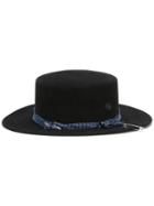 Maison Michel Fedora Hat, Women's, Size: Medium, Blue, Wool Felt