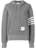 Thom Browne Double-faced Cashmere Pullover Hoodie - Grey