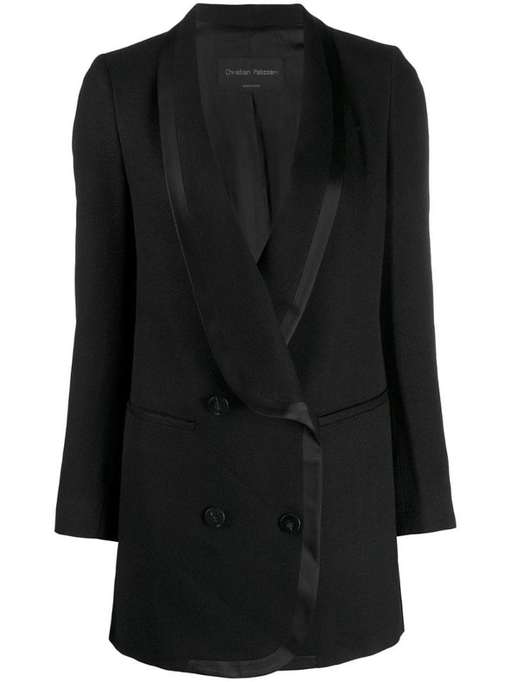 Christian Pellizzari Slim-fit Double-breasted Blazer - Black