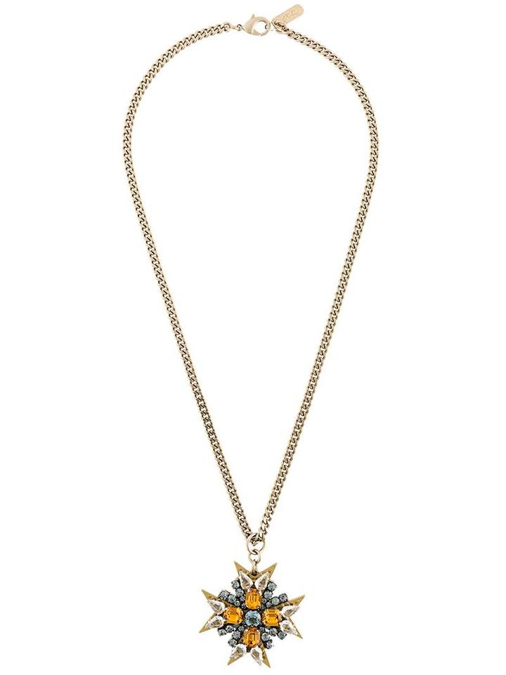 Radà Embellished Cross Necklace, Women's, Metallic