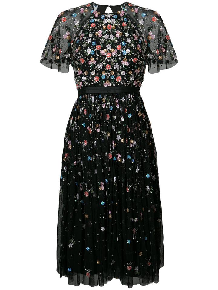 Needle & Thread Embellished Shift Dress, Women's, Size: 8, Black, Nylon/polyester