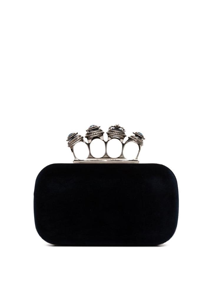 Alexander Mcqueen Four Ring Clutch - Blue