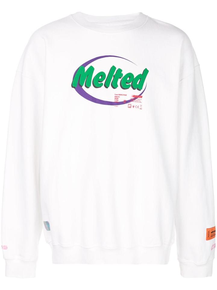 Heron Preston Melted Print Sweatshirt - White