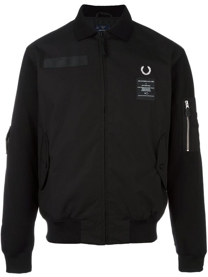 Fred Perry X Art Comes First 'harrington' Jacket, Men's, Size: 38, Black, Cotton/polyester