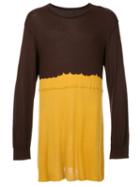 Comme Des Garçons Pre-owned Two-tone Knitted Top - Brown