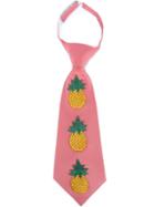 Gucci Multicoloured Embroidered Pineapple Silk-blend Tie - Pink