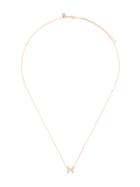 Sydney Evan 14kt Rose Gold Small Butterfly Diamond Necklace - Metallic
