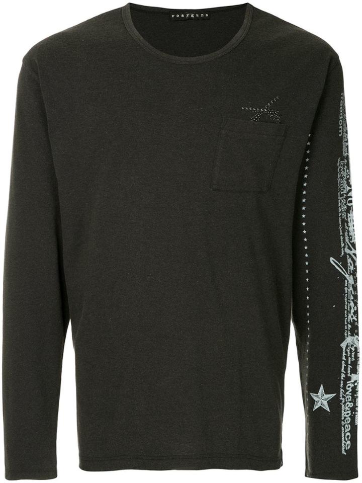 Roarguns Embellished Sleeve T-shirt - Grey