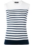 Dolce & Gabbana Breton Stripe Tank, Women's, Size: 42, White, Silk