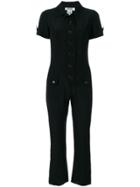 Moschino Vintage Cropped Shortsleeved Jumpsuit - Black