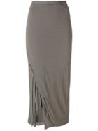 Rick Owens Lilies Fitted Wrap Skirt - Grey