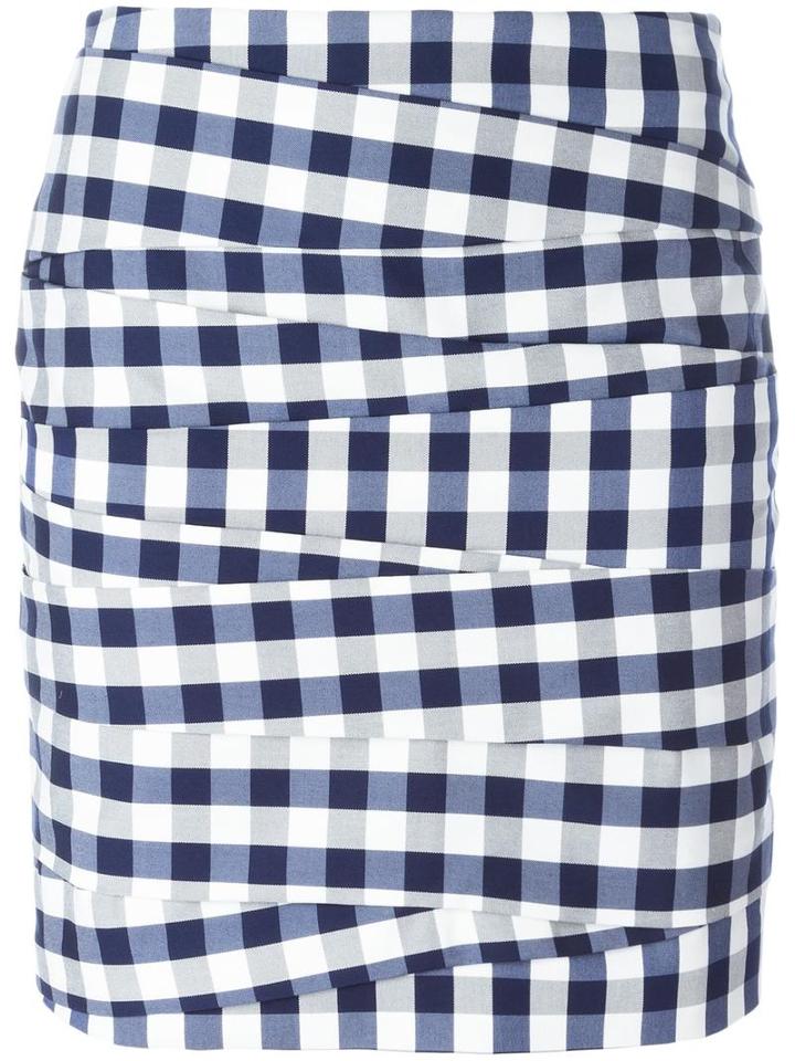 Love Moschino Above-the-knee Skirt, Women's, Size: 40, Blue, Cotton/polyamide/spandex/elastane/cotton