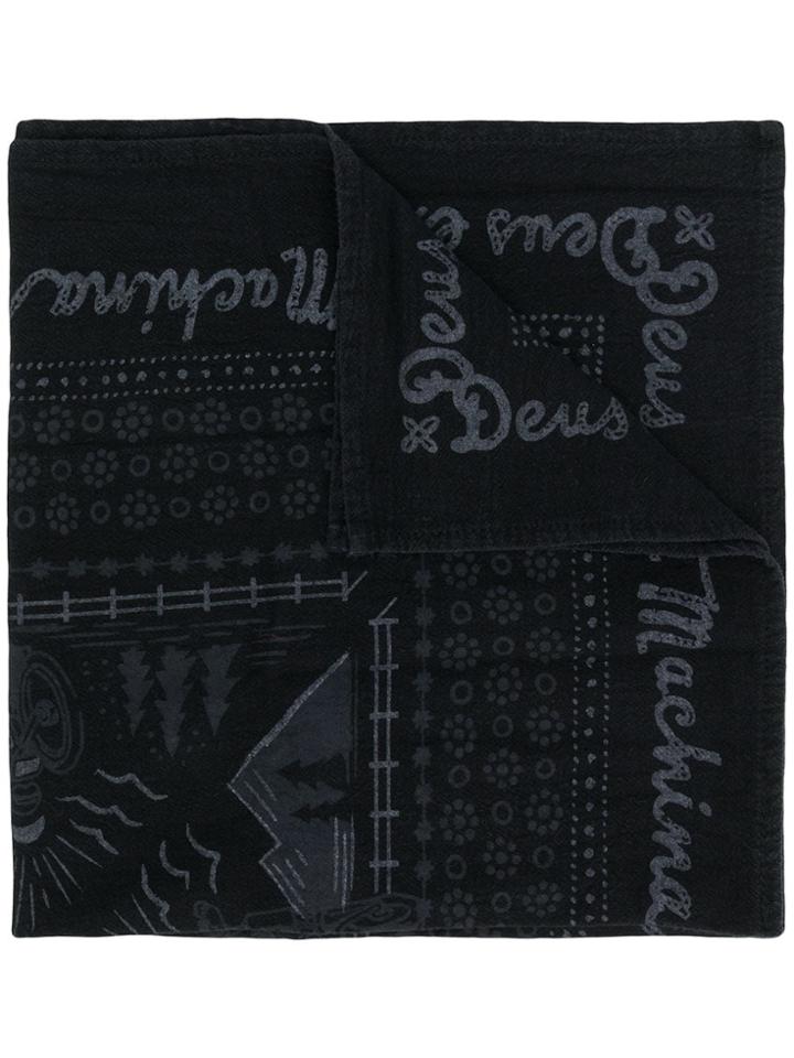 Deus Ex Machina Printed Neck Scarf - Black