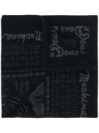Deus Ex Machina Printed Neck Scarf - Black