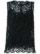 Dolce & Gabbana Lace Tank Top, Women's, Size: 38, Black, Cotton/viscose/nylon/cotton