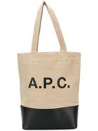 A.p.c. Axel Colour-block Tote - Brown