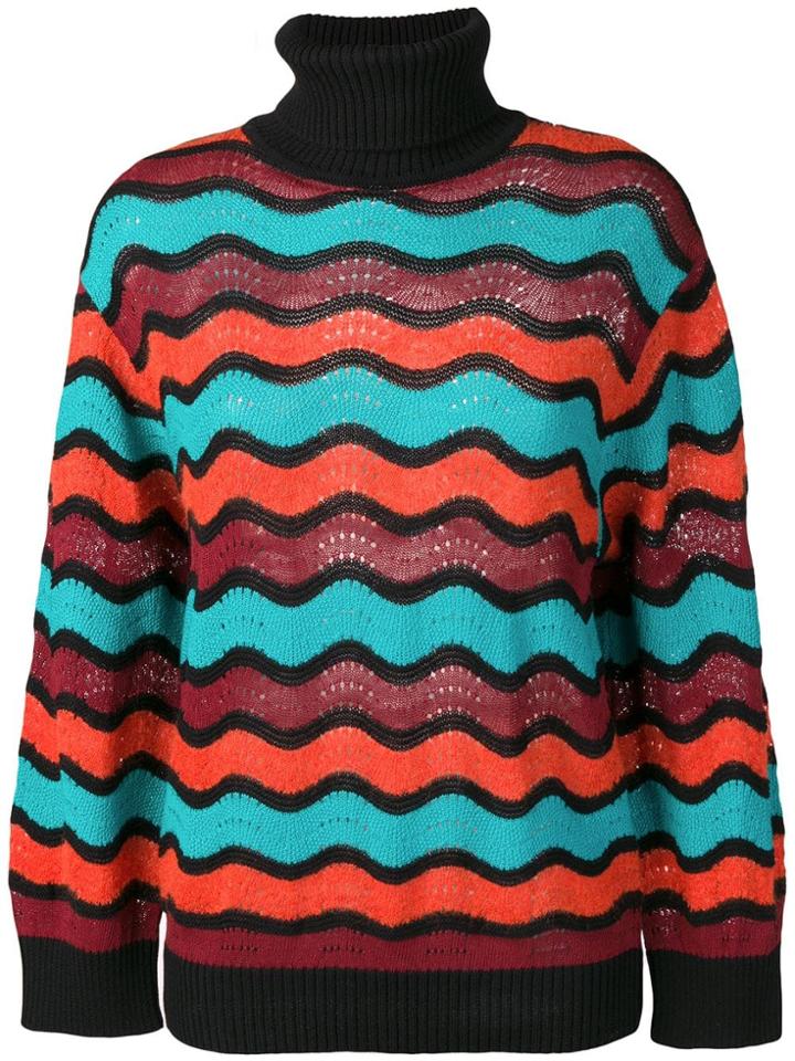 M Missoni Zig Zag Stripe Jumper - Red