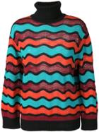 M Missoni Zig Zag Stripe Jumper - Red