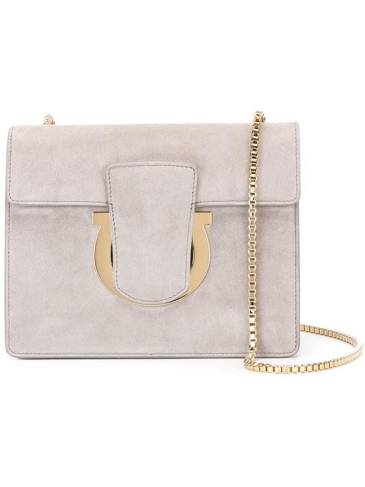 Salvatore Ferragamo 'thalia' Shoulder Bag, Women's, Grey