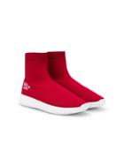 Douuod Kids Side Logo Slip-on Sneakers - Red