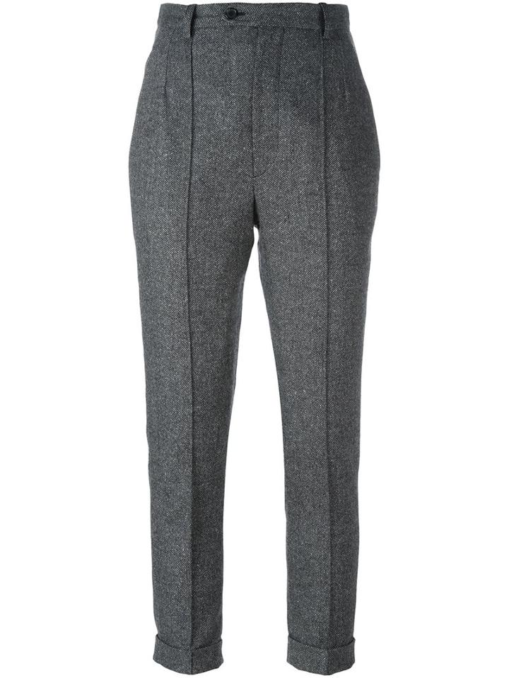 Isabel Marant 'katja' Tapered Trousers, Women's, Size: 38, Grey, Acetate/viscose/polyester/spandex/elastane