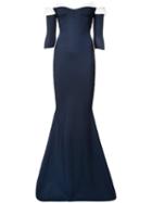 Chiara Boni La Petite Robe - Mae Gown - Women - Polyamide/spandex/elastane - 42, Blue, Polyamide/spandex/elastane