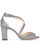 Jimmy Choo Mid Heel Sandals - Metallic