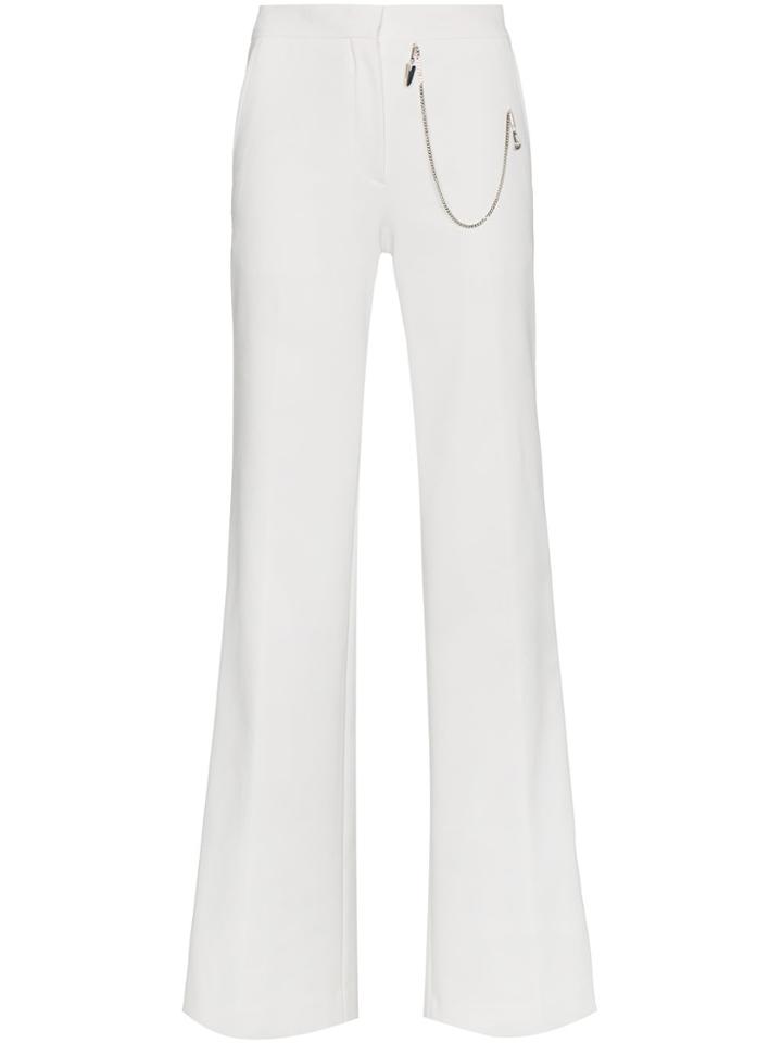 Off-white High Waist Trousers With Chain Detail