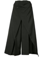 132 5. Issey Miyake - Pleated Details Cropped Trousers - Women - Polyester - 3, Black, Polyester