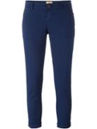 Fay Cropped Trousers, Women's, Size: 28, Blue, Spandex/elastane/cotton