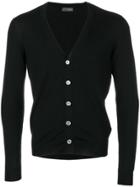 Drumohr Long Sleeved V-neck Cardigan - Black
