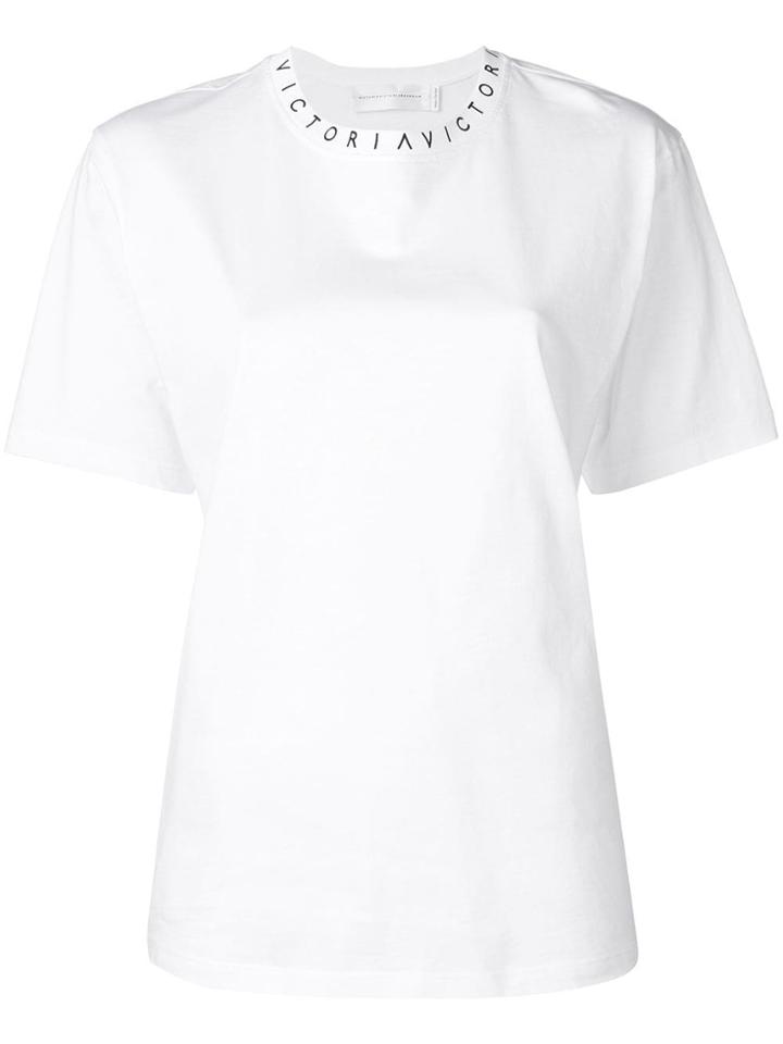 Victoria Victoria Beckham Logo Print T-shirt - White