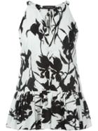 Thakoon Floral Print Sleeveless Top, Women's, Size: 4, Black, Cotton/silk