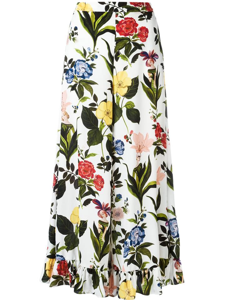 Vivetta - Floral-print Culottes - Women - Polyester/spandex/elastane - 42, Women's, Polyester/spandex/elastane