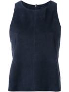 J Brand Vest Top, Women's, Size: Medium, Blue, Lamb Skin