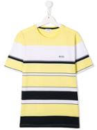Boss Kids Teen Striped T-shirt - Yellow