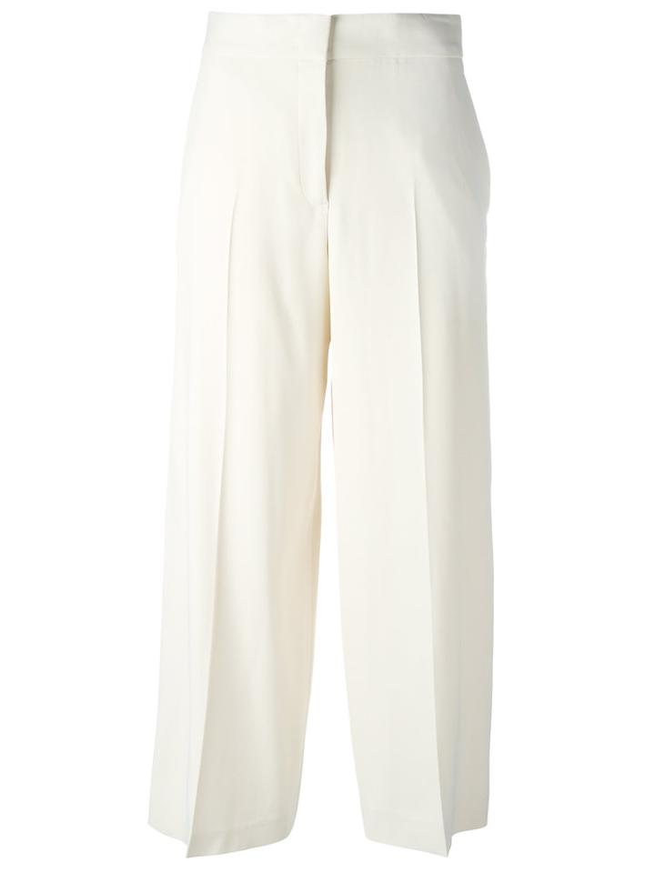 Jil Sander Cropped Pants, Women's, Size: 34, Nude/neutrals, Spandex/elastane/viscose/cotton
