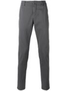 Dondup Tailored Trousers, Men's, Size: 32, Grey, Cotton/spandex/elastane