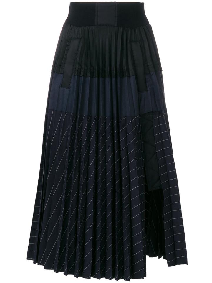 Sacai Micro-pleated Skirt - Blue