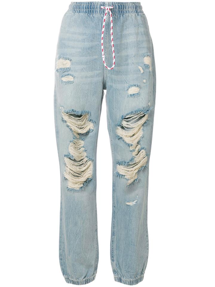Alexander Wang Distressed Track Pants - Blue