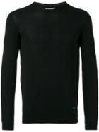 Armani Collezioni Crew Neck Jumper, Men's, Size: 54, Black, Cotton
