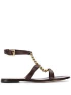 Gianvito Rossi Chain Detail Sandals - Brown