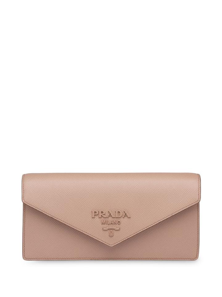 Prada Monochrome Saffiano Shoulder Bag - Neutrals