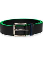Burberry Contrast Detail Leather Belt - Black