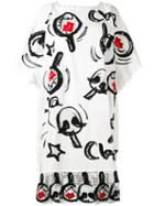 Tsumori Chisato Graphic T-shirt Dress, Women's, Size: Small, White, Cotton/linen/flax